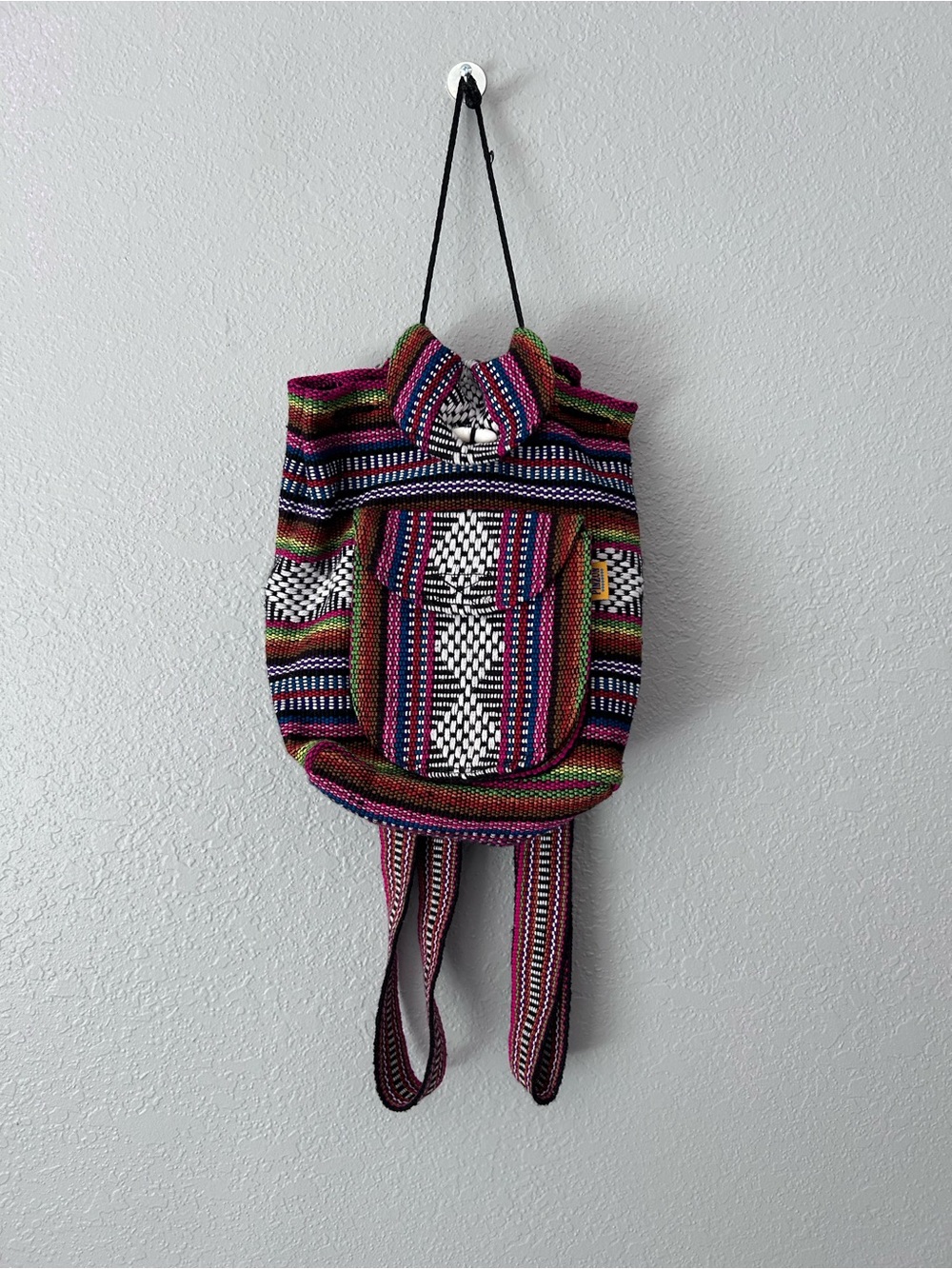 Pinzon Multicolor Festival Backpack Made in Mexico - Picture 3 of 14